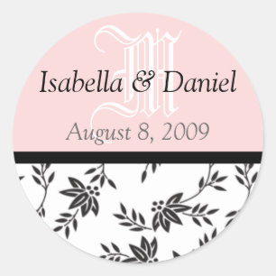 Damask Stickers Monograms Gifts Seals