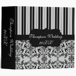 Damask & Stripes Wedding Album Binder