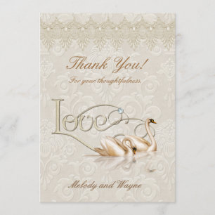 Damask Swan Elegance - Thank You