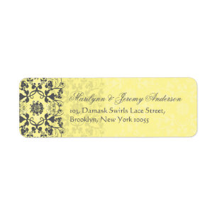 Damask Swirls Lace Butter Custom Label