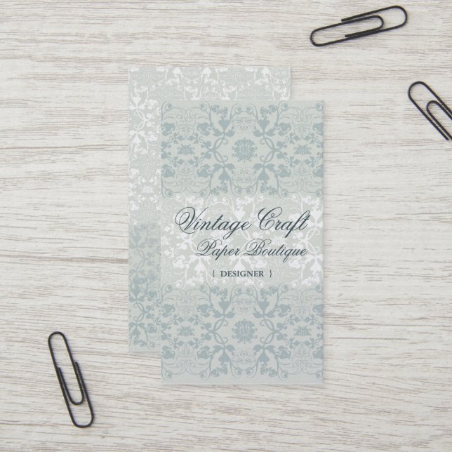 Damask Swirls Lace Dream Custom Business Card (Front/Back In Situ)