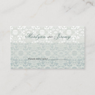 Damask Swirls Lace Dream Custom Escort Place Card