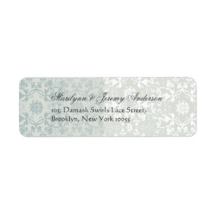 Damask Swirls Lace Dream Étiquette personnalisé