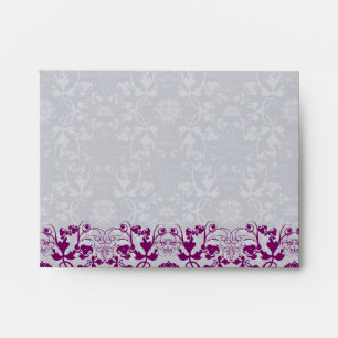 Damask Swirls Lace Orchid Enveloppe de mariage per