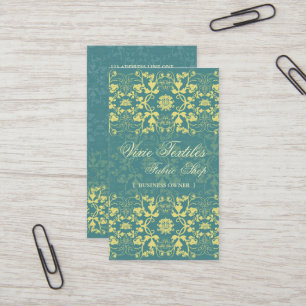 Damask Swirls Lace Peacock Custom Profile Card