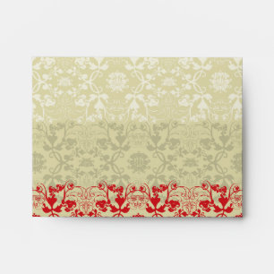 Damask Swirls Lace Spice Custom Wedding Envelope