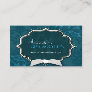 Damask Swirls Spa Massage Therapy Business Card