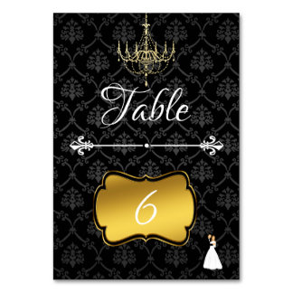 Damask Table Number