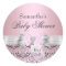 Damask & Tiara Princess Baby Shower Sticker