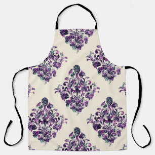 Damask Triangles: Vintage Abstract Luxury. Apron