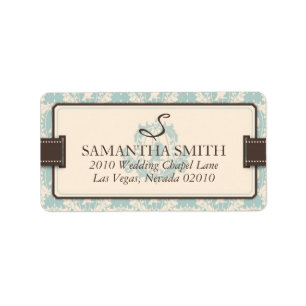 Damask Tweets Address Label B