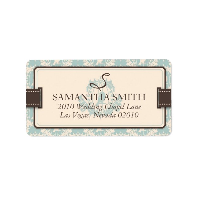 Damask Tweets Address Label B (Front)