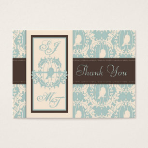 Damask Tweets TY Carte pour notes