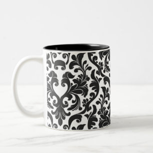 Damask Two-Tone Coffee Mug