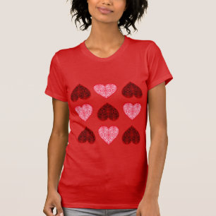 Damask Valentine's Day Hearts T-Shirt