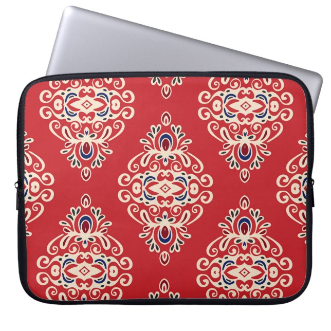 Damask Vintage: Flourish Seamless Pattern. Laptop Sleeve (Front)