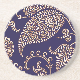 Damask vintage paisley girly floral chic pattern coaster