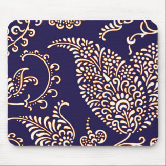 Damask vintage paisley girly floral chic pattern mouse pad