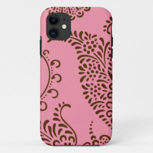 Damask vintage paisley girly floral henna pattern iPhone 11 case