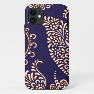 Damask vintage paisley girly floral henna pattern iPhone 11 case