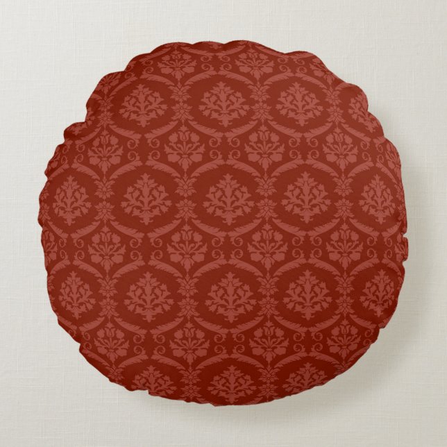Damask wallpaper 3 round pillow (Front)