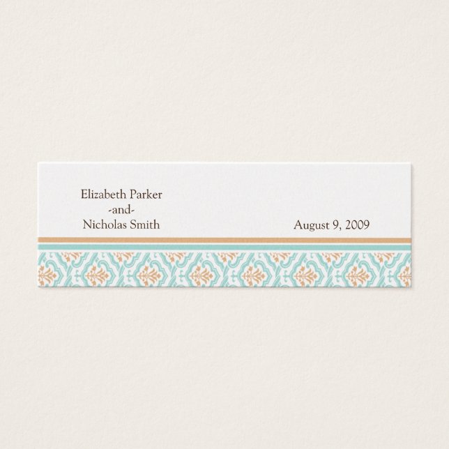 Damask Wallpaper Floral Mariage Website Card (Devant)