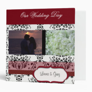 Damask Wedding Day Scapbook - add your photos Binder