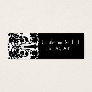 Damask Wedding Favour Gift Tags