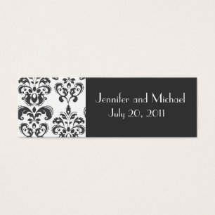 Damask Wedding Favour Gift Tags