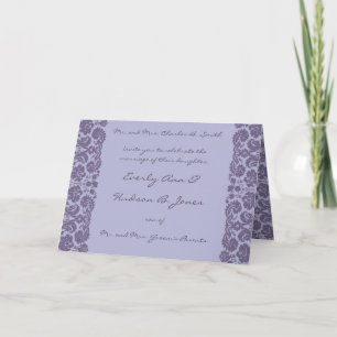 Damask Wedding Invitation -Choose BackGround