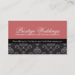 Damask Wedding Planner Business Card