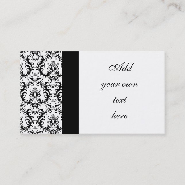 Damask Wedding Planner Business Cards (Front)