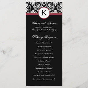 Damask Wedding Program