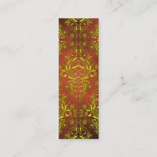 Damask Wildflowers, ELECTRA Mini Business Card (Front)