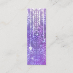 Damask Wildflowers, MADAM VALESKA in Purple Mini Business Card