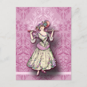 Damask Wildflowers, MARIE ROSETTE Postcard