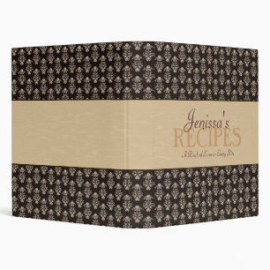 Damask with Hazelnut Ribbon Recipe Binder