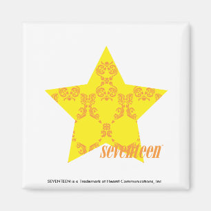 Damask Yellow-Orange 3 Magnet