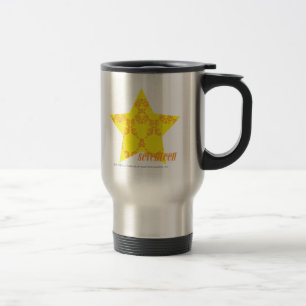 Damask Yellow-Orange 3 Travel Mug