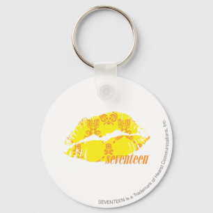 Damask Yellow-Orange Keychain