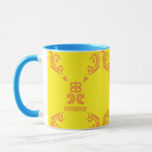 Damask Yellow-Orange Mug