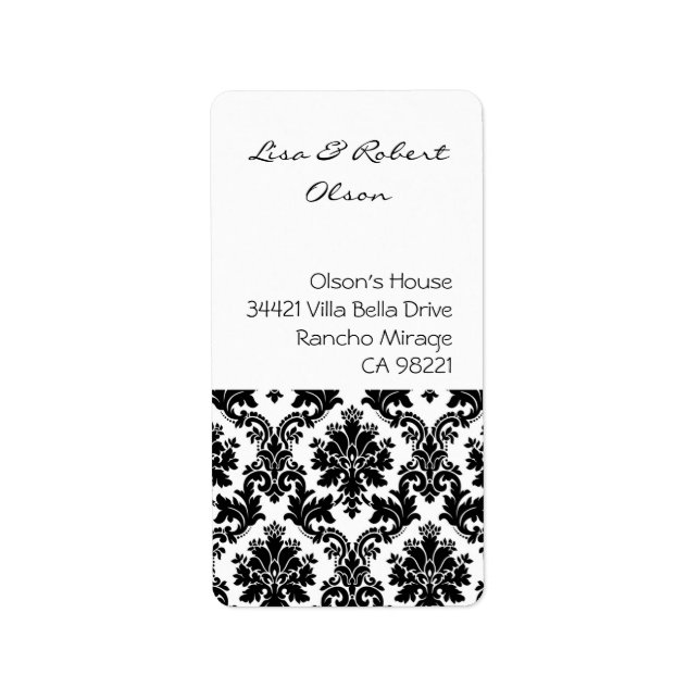 Damasks Address Label (Front)