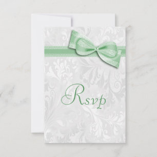 Damassé blanc et RSVP à nœud papillon faux