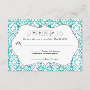 Damassé chic RSVP [Teal]