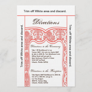 damassé de corail d'Oran de carte des directions