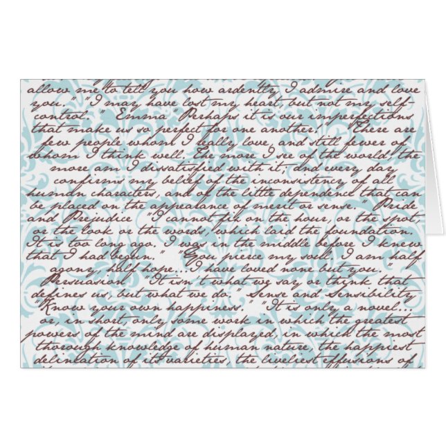 Damassé de Jane Austen (Devant horizontal)