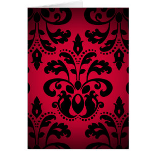 Damassé gothique noire et rouge de cru de
