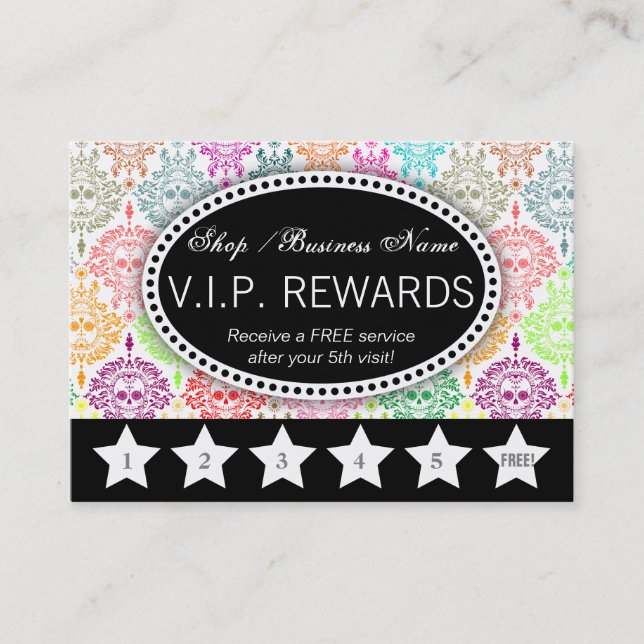Damassé morte - la fidélité récompense la carte (Devant)