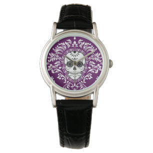 Damassé morte - montre-bracelet chic de crâne de