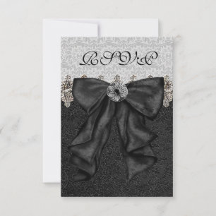 Damassé noir argent RSVP